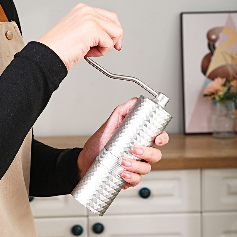 Diamond Cut Finish Manual Coffee Grinder