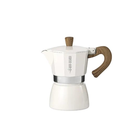 Premium Moka Pot with Wooden Handle — Stovetop Espresso Maker (150ml & 300ml)