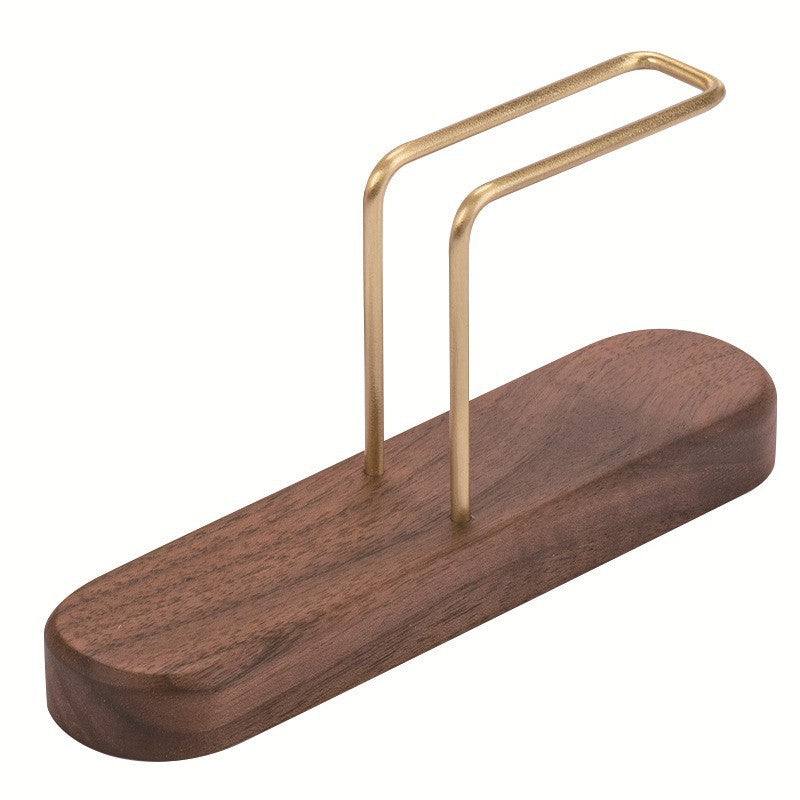 Black Walnut & Brass Coffee Filter Holder