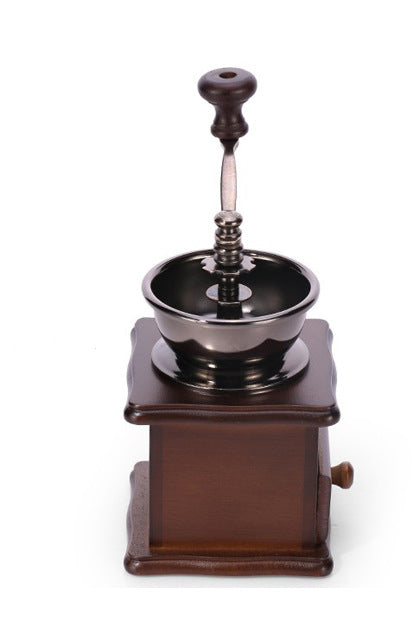 Vintage beechwood coffee grinder, detail view 4
