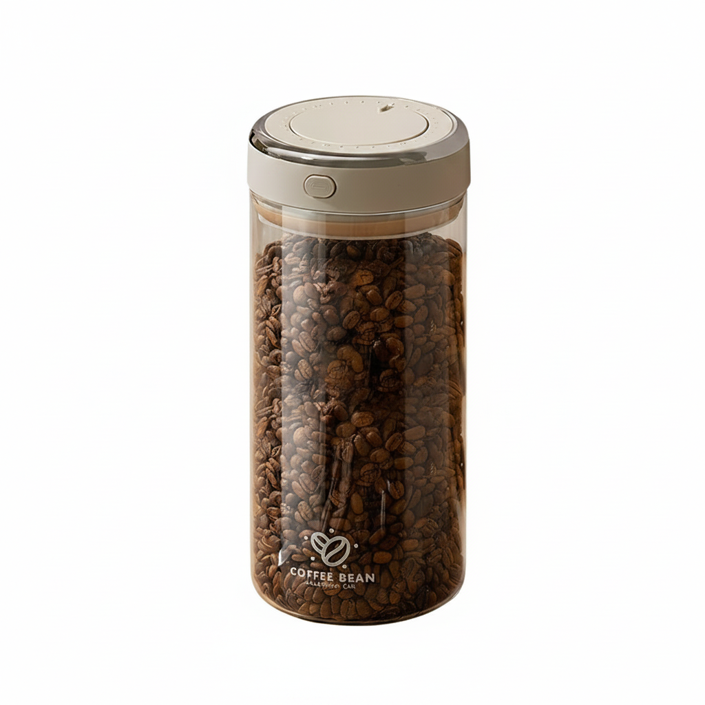 Vacuum-Sealed Coffee Bean Canister