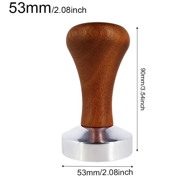 Rosewood Flat Tamp Espresso Press in 51mm, 53mm, and 58mm