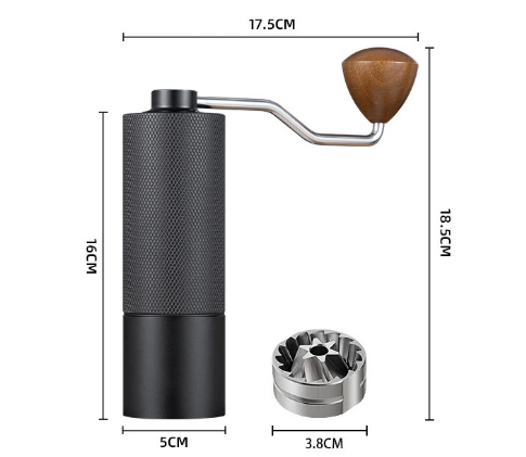 Adjustable burr hand grinder, alternate view 4
