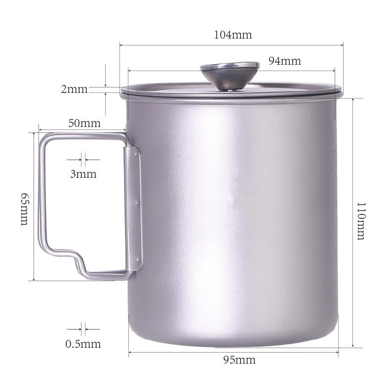 Titanium French press, alternate view 5