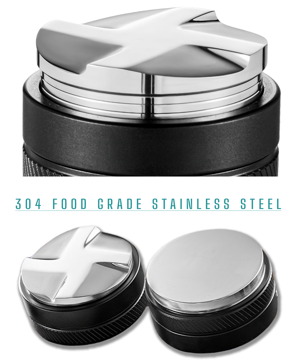 53mm 2-in-1 Adjustable Espresso Distributor with Fan Shaped Base