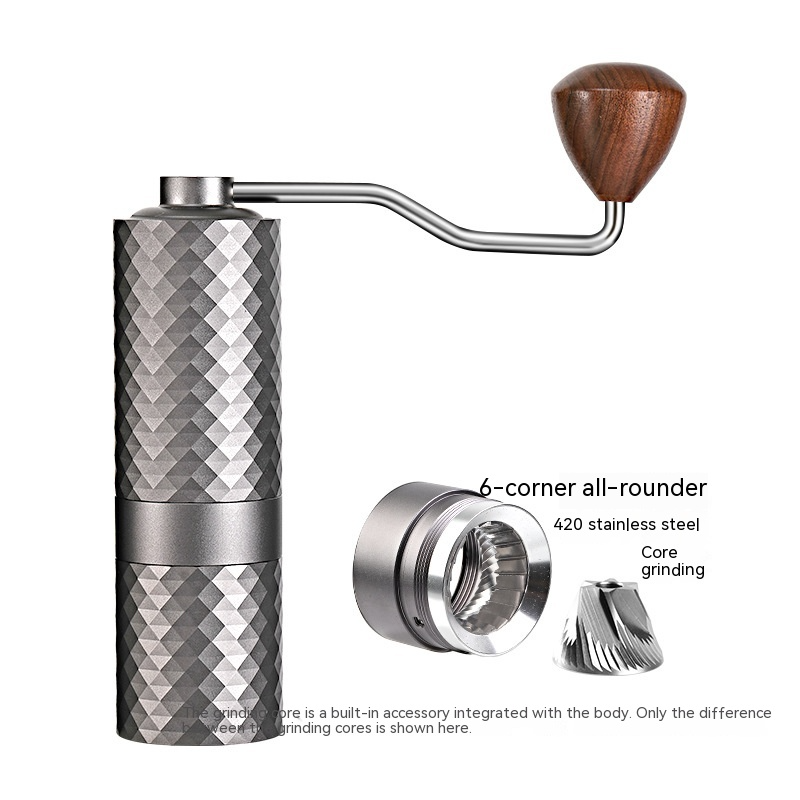 Diamond Cut Finish Manual Coffee Grinder