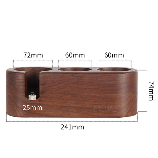 Solid Wood Espresso Tamping Station with Portafilter Holder