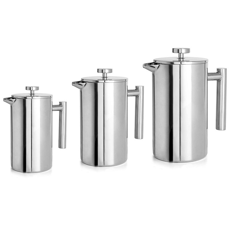 Double-wall stainless steel French press, alternate view 3