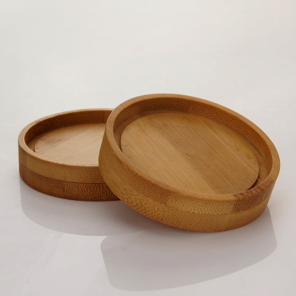 Handcrafted Double-Wall Borosilicate Glass Espresso and Coaster Set