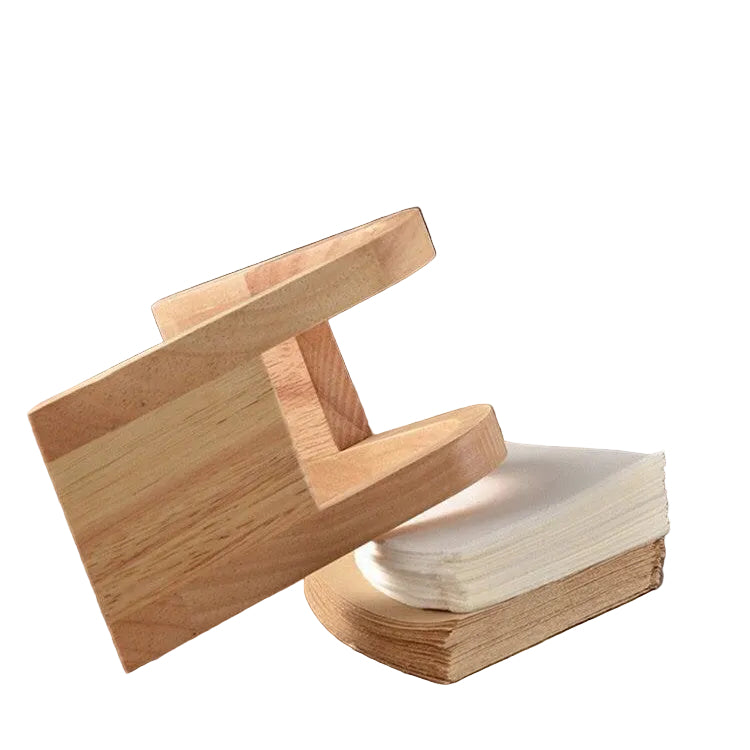 V-Shaped Wooden Pour-Over and Brew Coffee Filter Stand