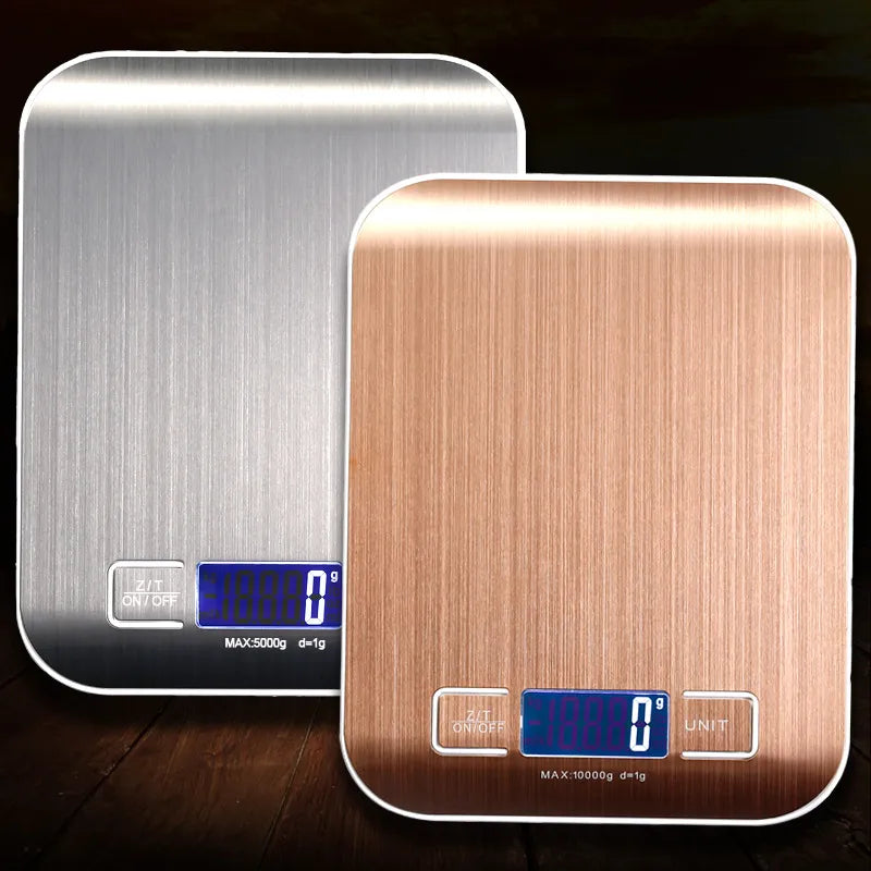 Coffee Scale — Stainless Steel, USB Charging (Gold or Silver)