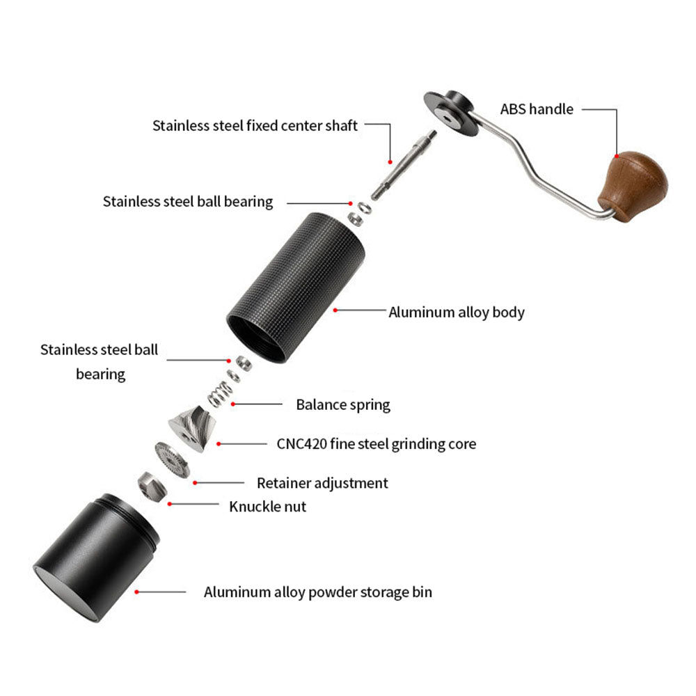Adjustable burr hand grinder, alternate view 3