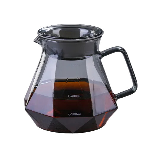 V60-Style Glass & Wood Dripper or Glass Carafe