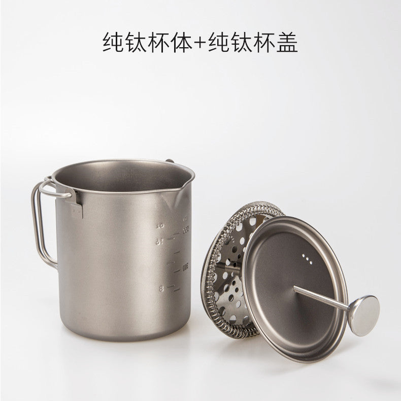 Titanium French press, alternate view 7