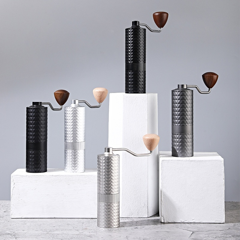 Diamond Cut Finish Manual Coffee Grinder