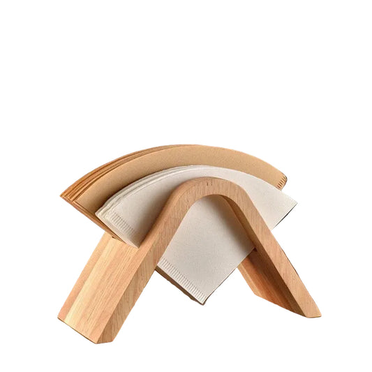 V-Shaped Wooden Pour-Over and Brew Coffee Filter Stand