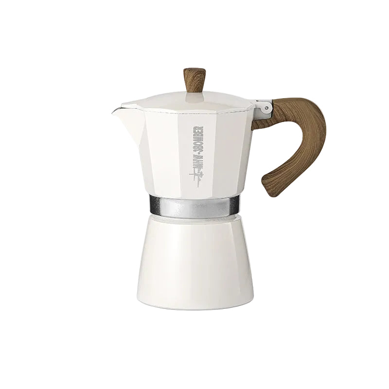 Premium Moka Pot with Wooden Handle — Stovetop Espresso Maker (150ml & 300ml)