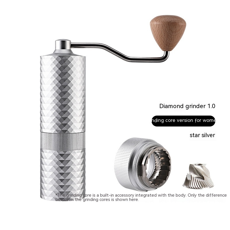 Diamond Cut Finish Manual Coffee Grinder