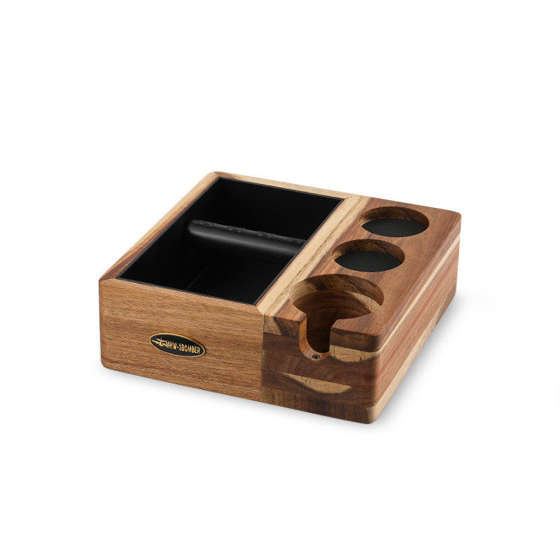 Solid Wood Knock Box with Removable Basket