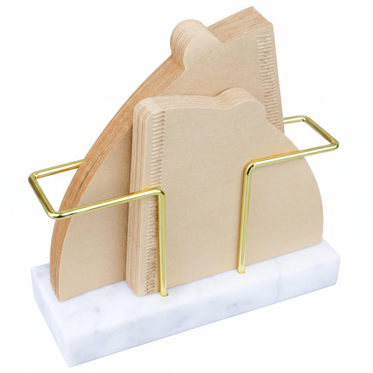 Marble & Brass Coffee Filter Holder (Fits #1/#2/#4/V60)