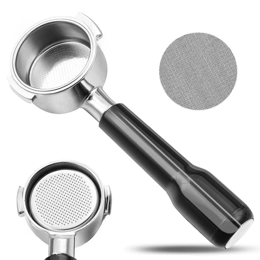 51mm Bottomless Portafilter with Puck Screen — Fits De'Longhi (2-Ear)