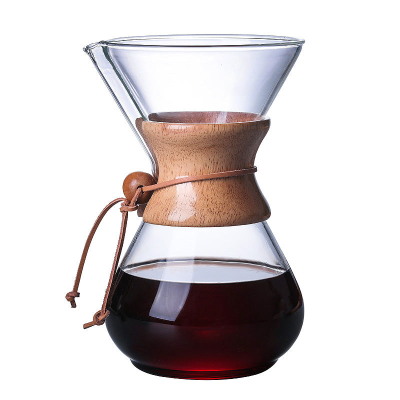 Heat-Resistant Glass Pour-Over Coffee Pot (400–800ml)