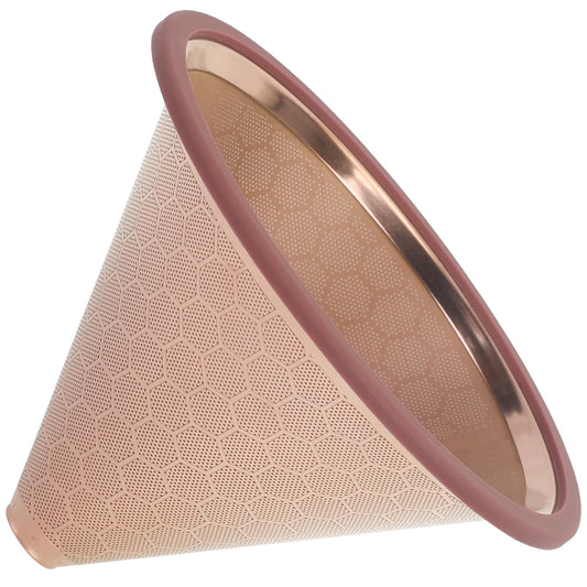 MISETTO Reusable Pour-Over Filter — Stainless Steel, Fits V60 & Chemex (Copper)