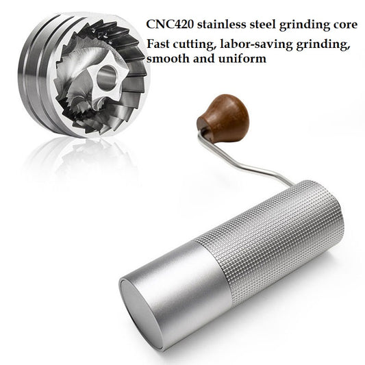 Adjustable stainless steel burr hand grinder