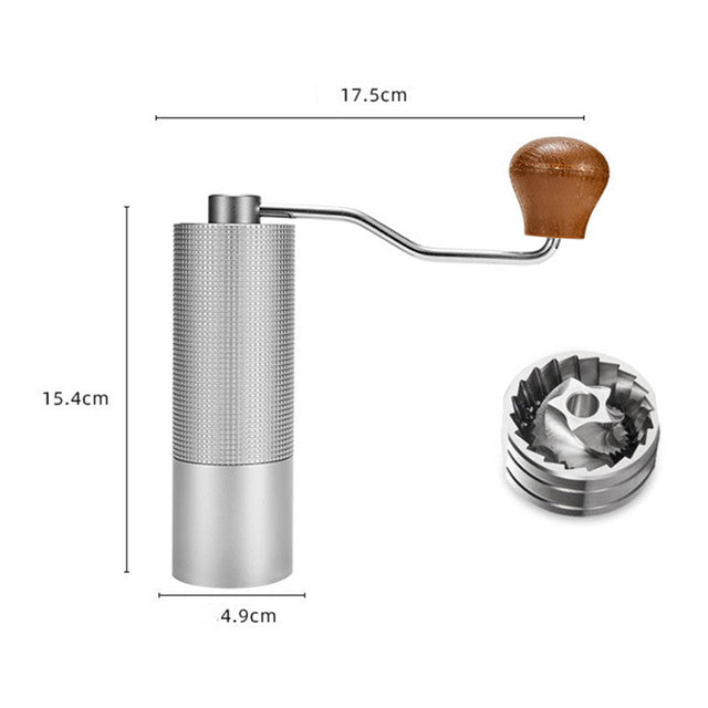 Adjustable burr hand grinder, detail view 9