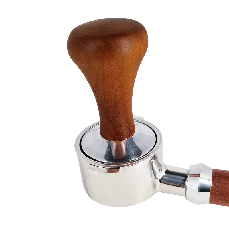 Rosewood Flat Tamp Espresso Press in 51mm, 53mm, and 58mm