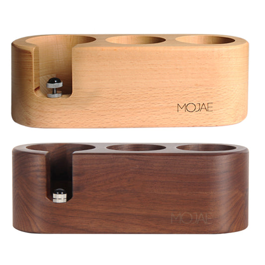 Solid Wood Espresso Tamping Station with Portafilter Holder