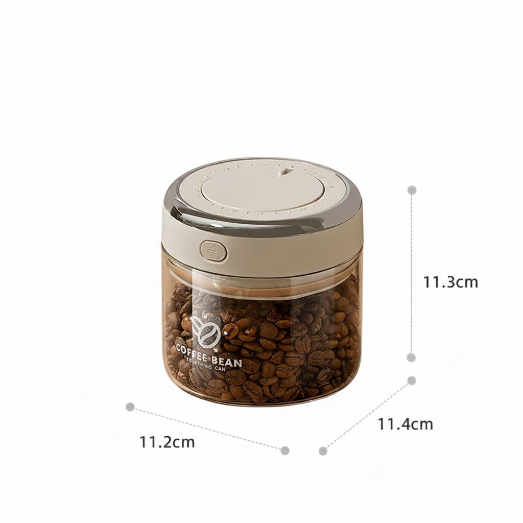 Vacuum-Sealed Coffee Bean Canister