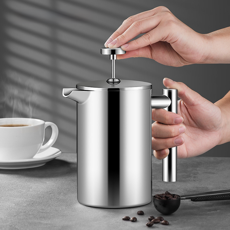 Double-wall stainless steel French press, alternate view 5