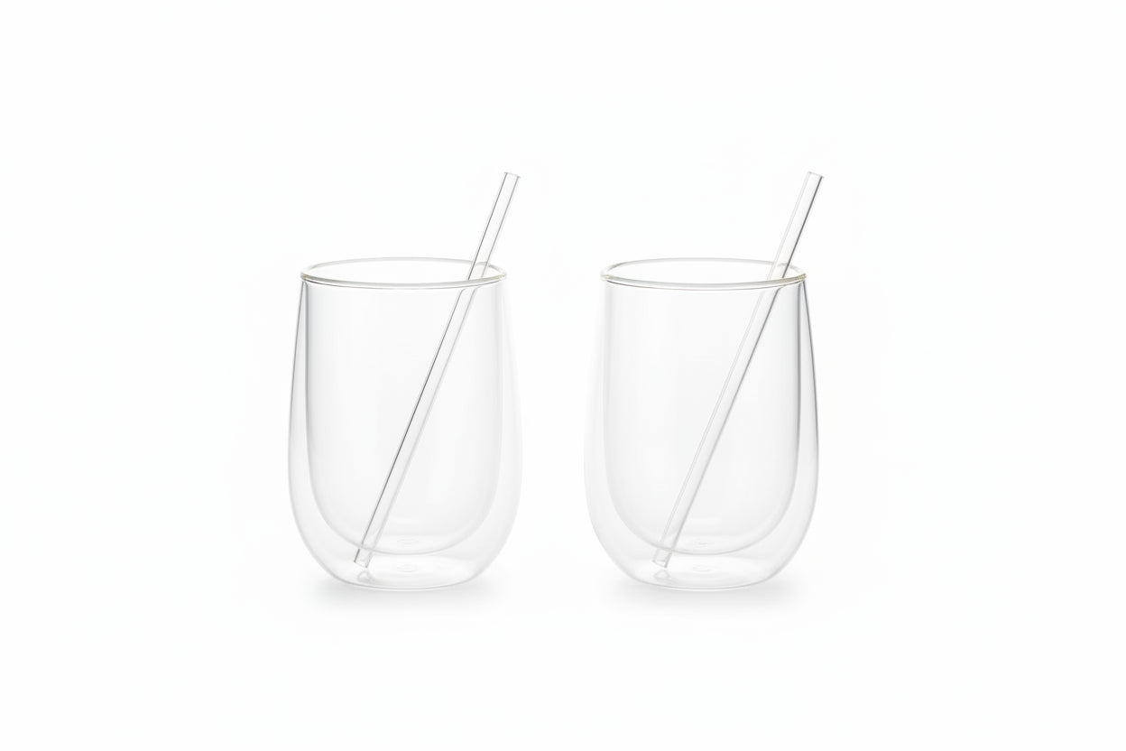double walled glass cup