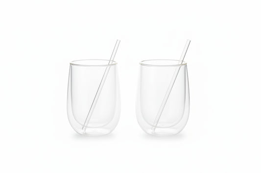 double walled glass cup