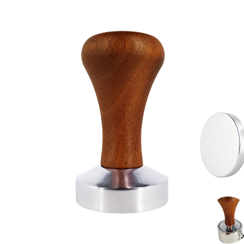 Rosewood Flat Tamp Espresso Press in 51mm, 53mm, and 58mm