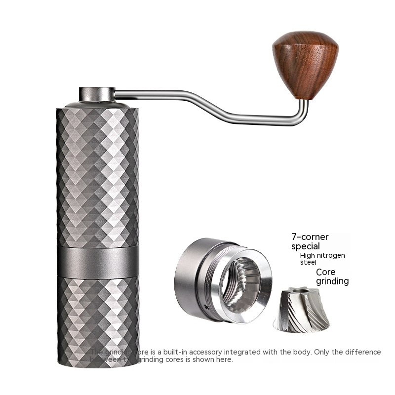 Diamond Cut Finish Manual Coffee Grinder