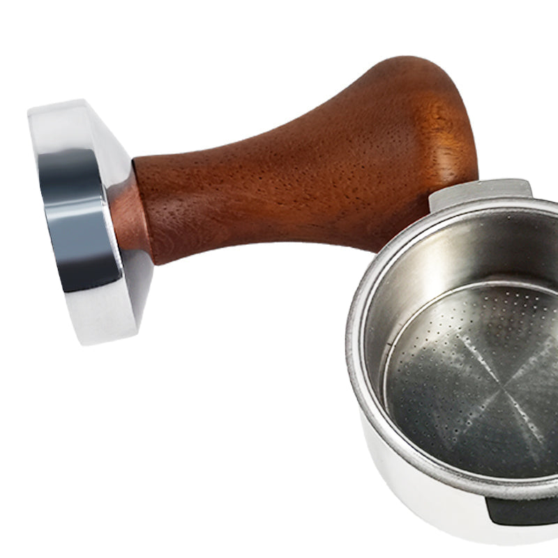 Rosewood Flat Tamp Espresso Press in 51mm, 53mm, and 58mm