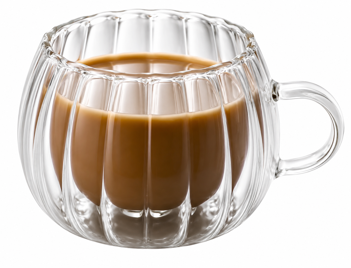 Liquid Suspension Double-Wall Borosilicate Glass Coffee Mug