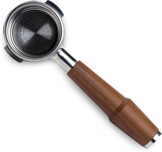 58mm Bottomless Portafilter — E61, Rosewood Handle & Double Basket