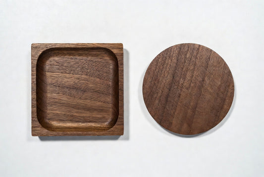 Unpainted Japanese Walnut Insulated Wooden Coaster